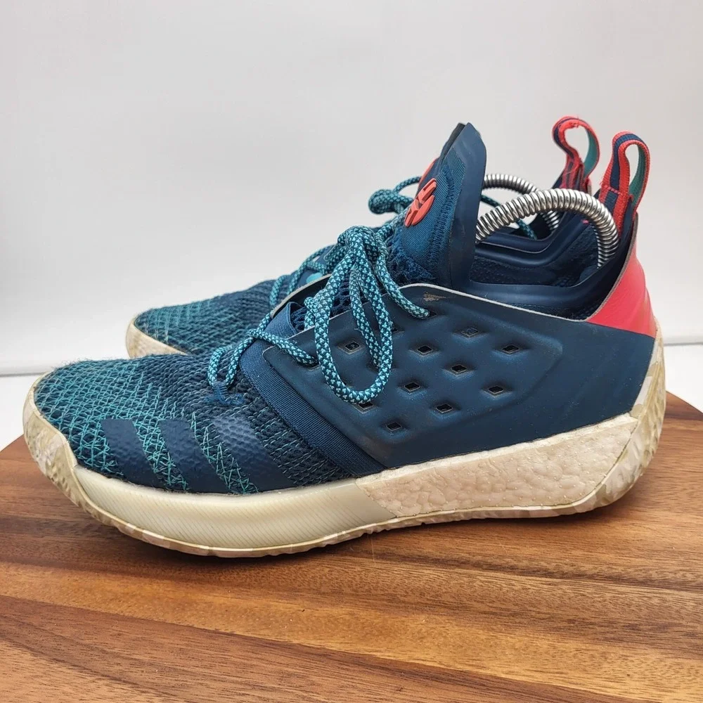 Adidas Harden‎ Vol 2 Sneakers Mens Size 8.5 James Boost Blue Shoes AH2216